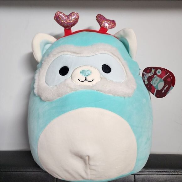 Squishmallow 14" Anneli The Ferret With Heart Antennas NWT - Picture 1 of 4